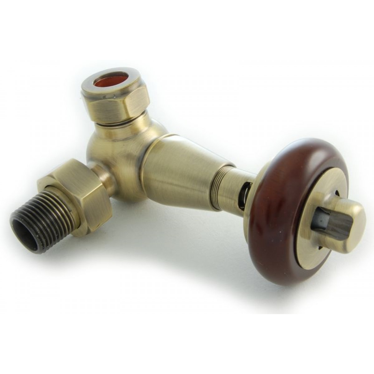 Belgravia Corner Thermostatic Valve Set - Antique Brass