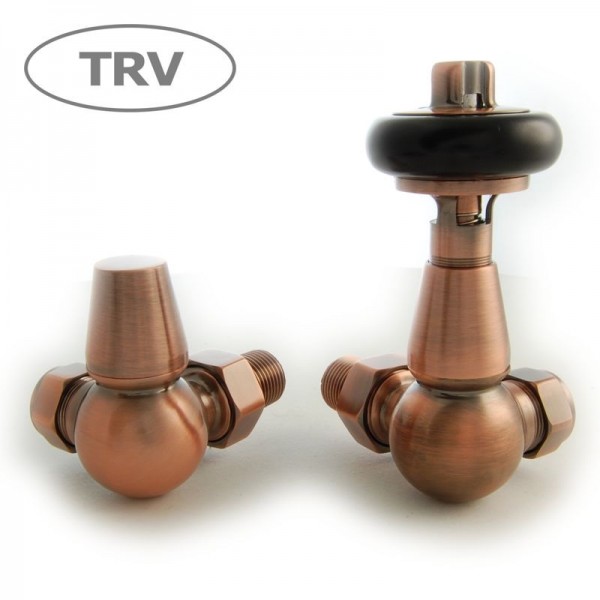 Belgravia Corner Thermostatic Valve Set - Antique Copper Belgravia Corner Thermostatic Valve Set - Antique Copper
