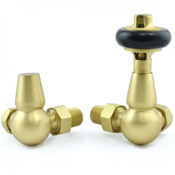 Belgravia Corner Thermostatic Valve - Brushed Brass
