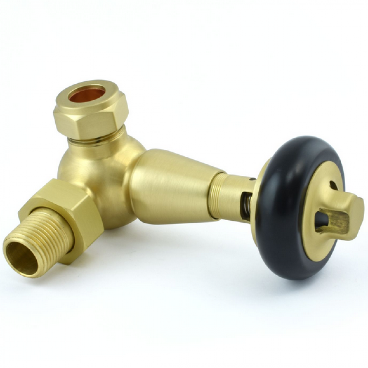 Belgravia Corner Thermostatic Valve - Brushed Brass