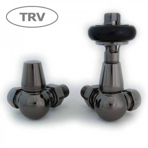 Belgravia Corner Thermostatic Valve Set - Black Nickel