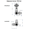Belgravia Corner Thermostatic Valve Set - White Finish
