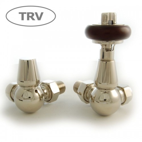Belgravia Corner Thermostatic Valve Set - Polished Nickel - Belgravia TRV Range