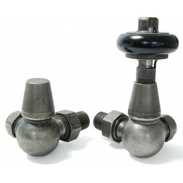Belgravia Corner Thermostatic Valve Set - Pewter Finish Belgravia Corner Thermostatic Valve Set - Pewter Finish