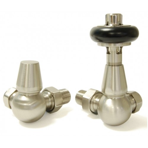 Belgravia Corner Thermostatic Valve Set - Satin Nickel - Belgravia TRV Range