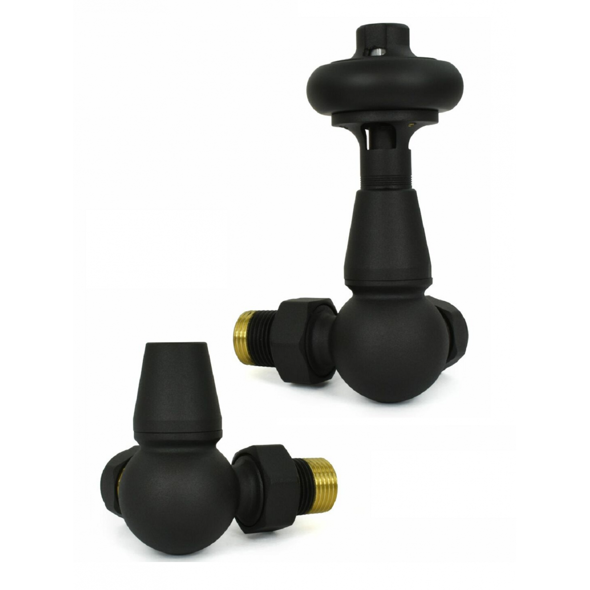 Belgravia Corner Thermostatic Valve Set - Textured Black