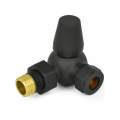Belgravia Corner Thermostatic Valve Set - Textured Black Belgravia Corner Thermostatic Valve Set - Textured Black