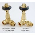Belgravia Corner Thermostatic Valve - Un-Lacquered Brass Belgravia Corner Thermostatic Valve - Un-Lacquered Brass