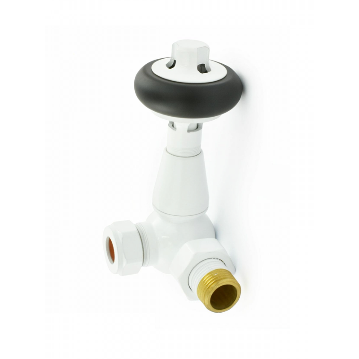 Belgravia Corner Thermostatic Valve Set - White Finish