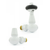 Belgravia Corner Thermostatic Valve Set - White Finish