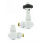 Belgravia Corner Thermostatic Valve Set - White Finish