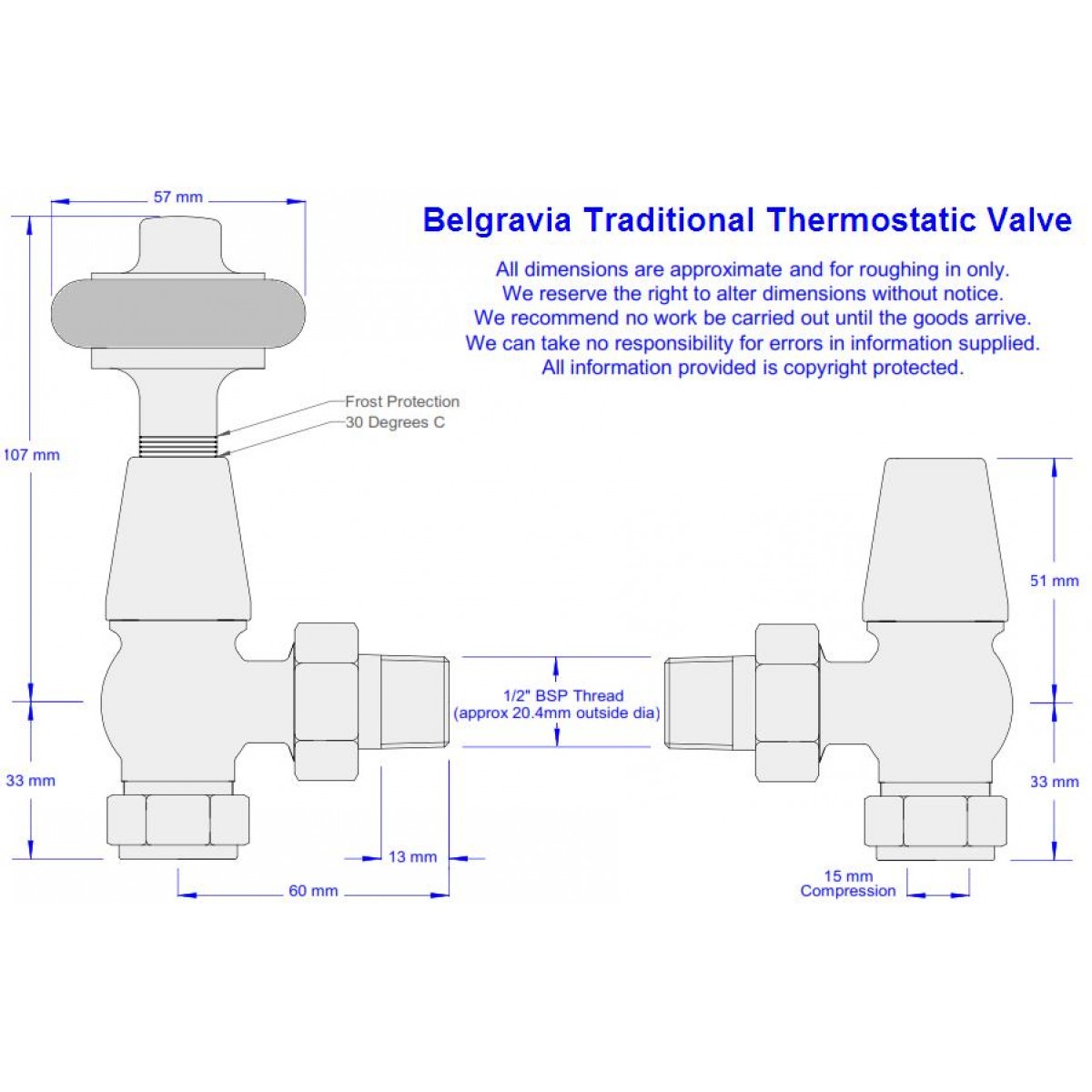 Belgravia Angled Thermostatic Valve Set - Black Nickel