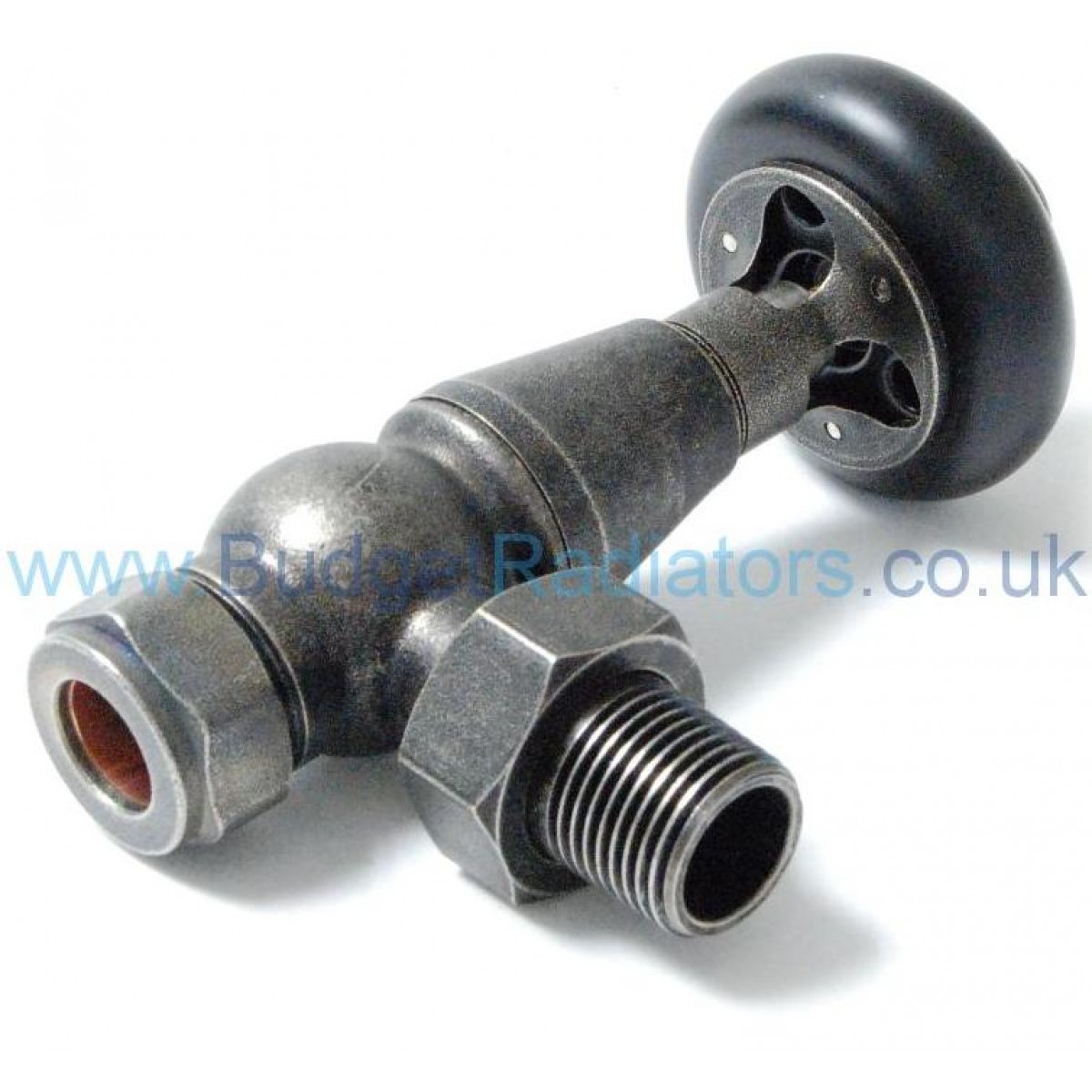 Belgravia Angled Thermostatic Valve Set - Pewter Finish
