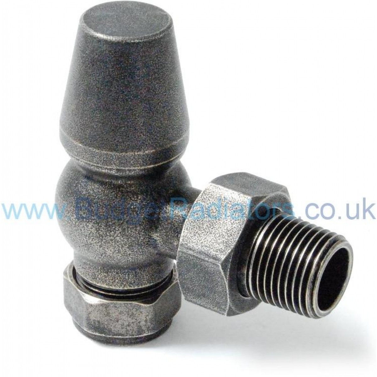 Belgravia Angled Thermostatic Valve Set - Pewter Finish