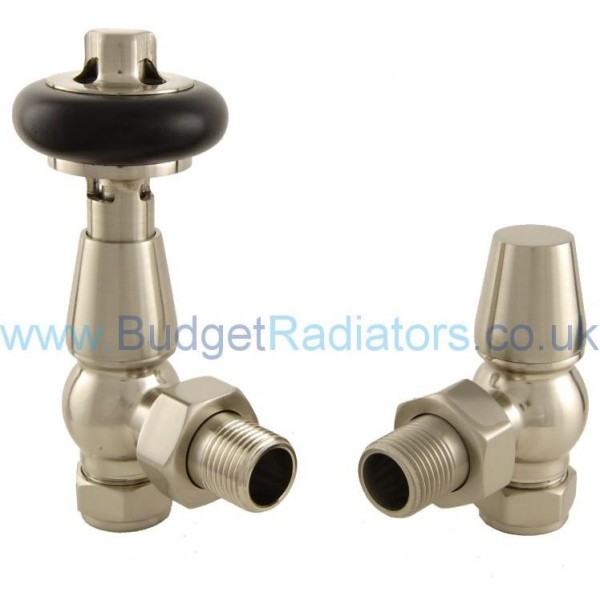 Belgravia Angled Thermostatic Valve Set - Satin Nickel