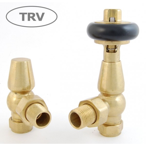 Belgravia Angled Thermostatic Valve - Un-Lacquered Brass Belgravia Angled Thermostatic Valve - Un-Lacquered Brass