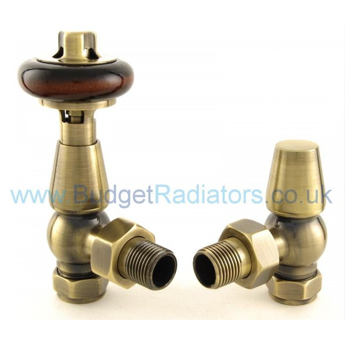 Belgravia Angled Manual Valve Set - Antique Brass