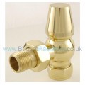 Belgravia Angled Thermostatic Valve Set - Polished Brass
