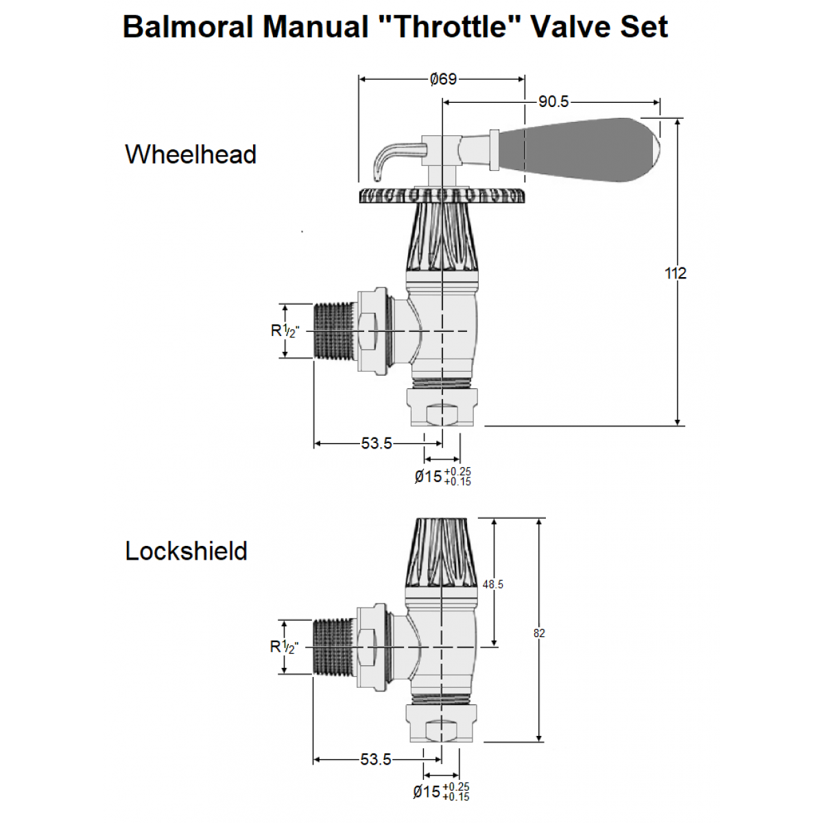 Balmoral Lever Manual Valve Set - Satin Nickel