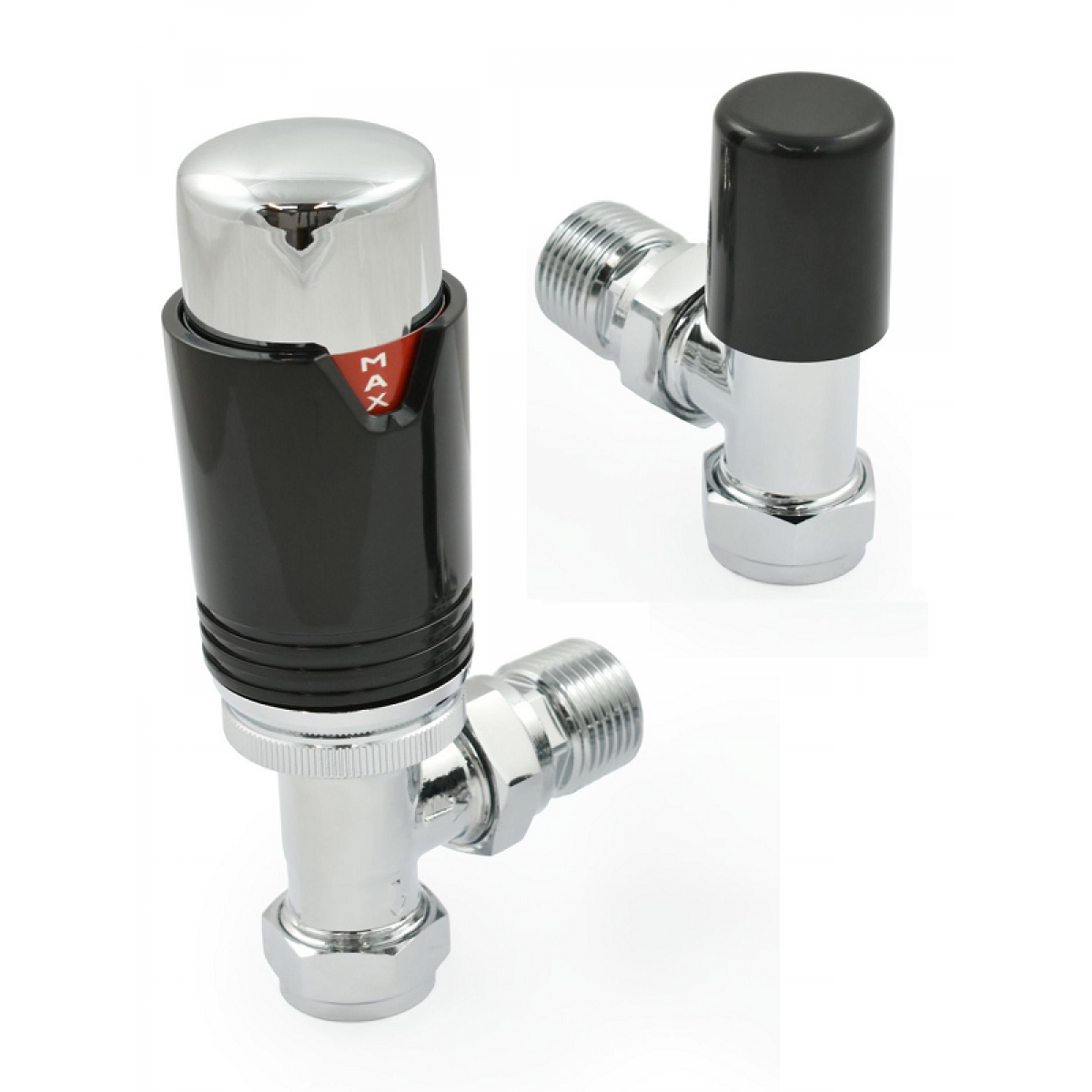 Bexley Angled TRV - Black & Chrome