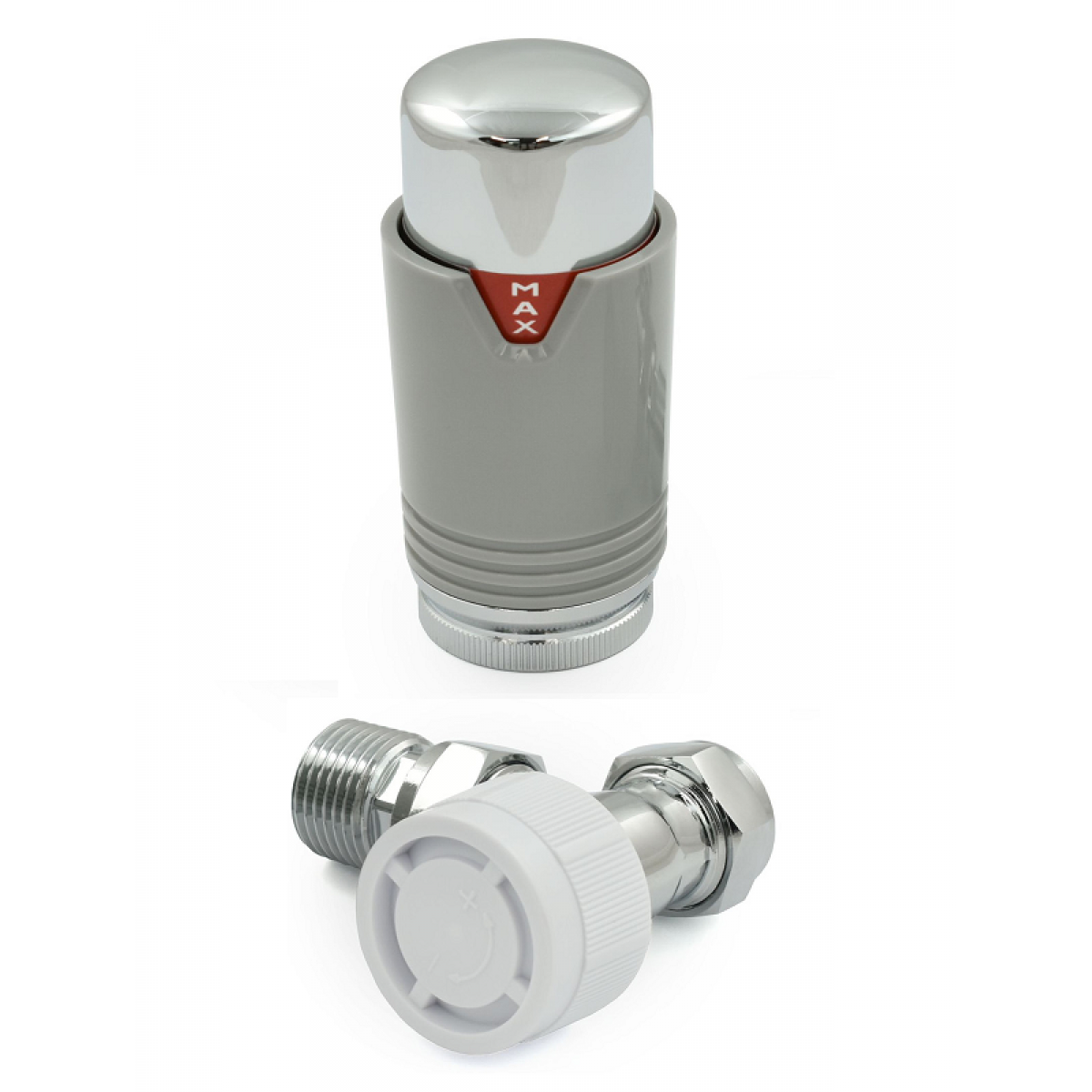 Bexley Angled TRV - Silver & Chrome