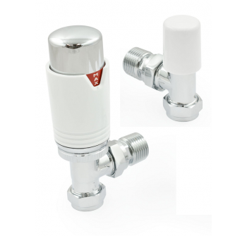 Bexley Angled TRV - Chrome & White