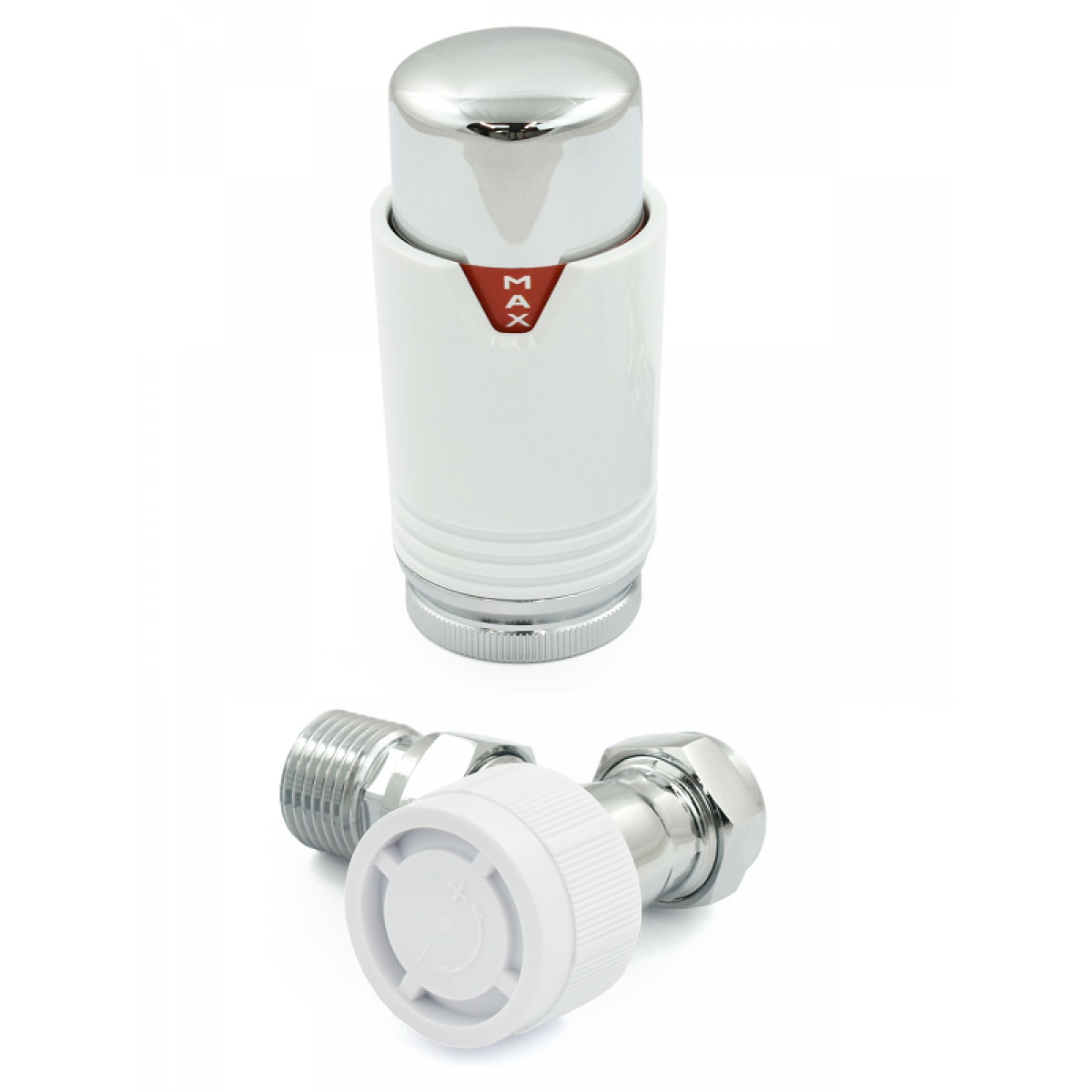 Bexley Angled TRV - White & Chrome