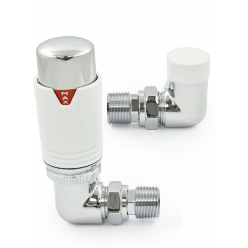 Bexley Corner TRV - White & Chrome - Bexley TRV Range