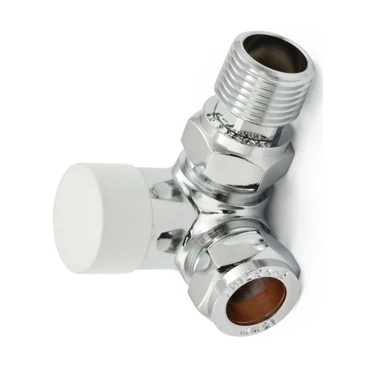 Bexley Corner TRV - White & Chrome