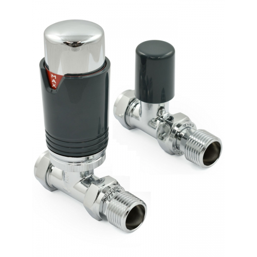 Bexley Straight TRV - Anthracite & Chrome - Bexley TRV Range