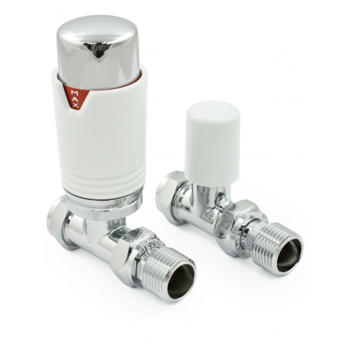 Bexley Straight TRV - White & Chrome - Bexley TRV Range