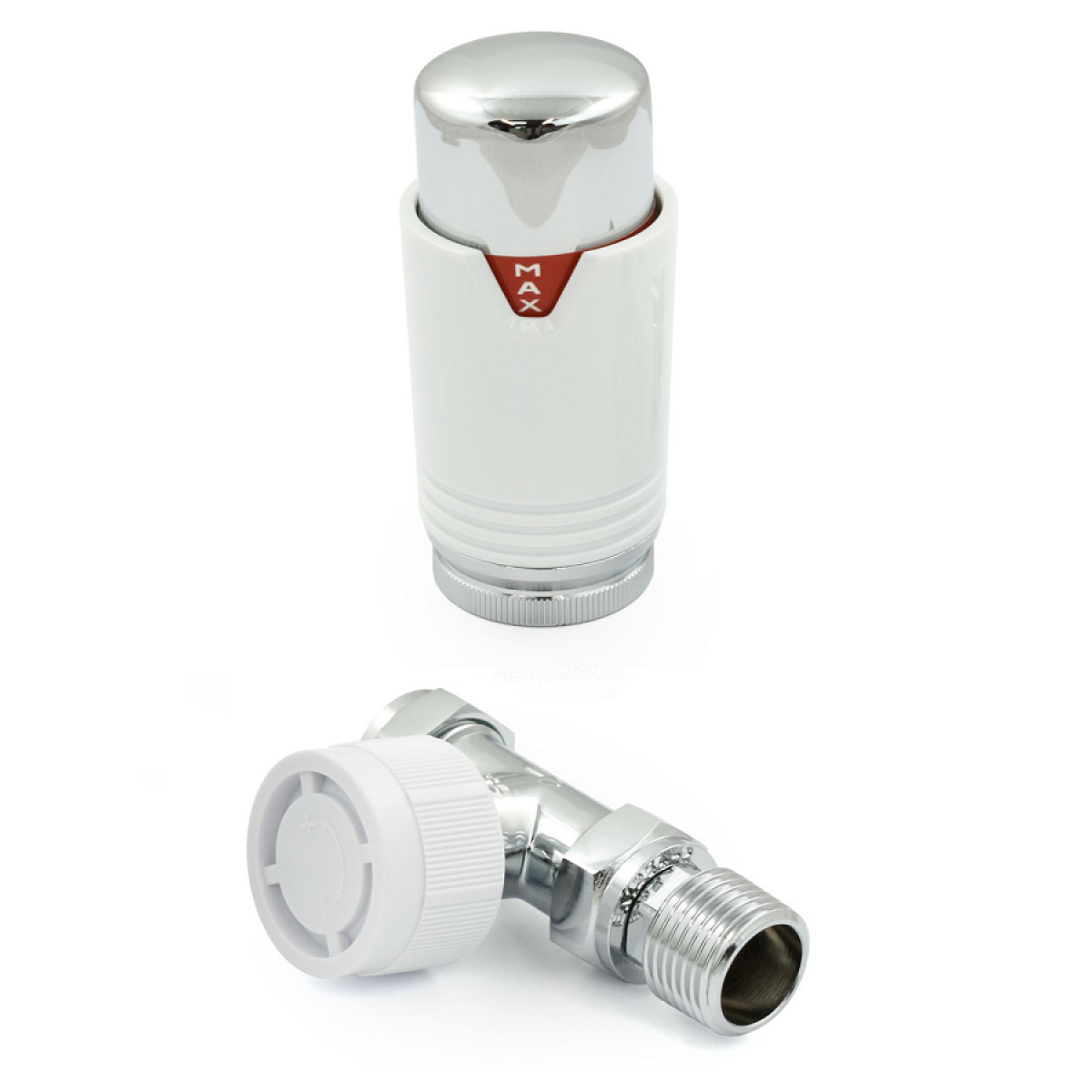 Bexley Straight TRV - White & Chrome