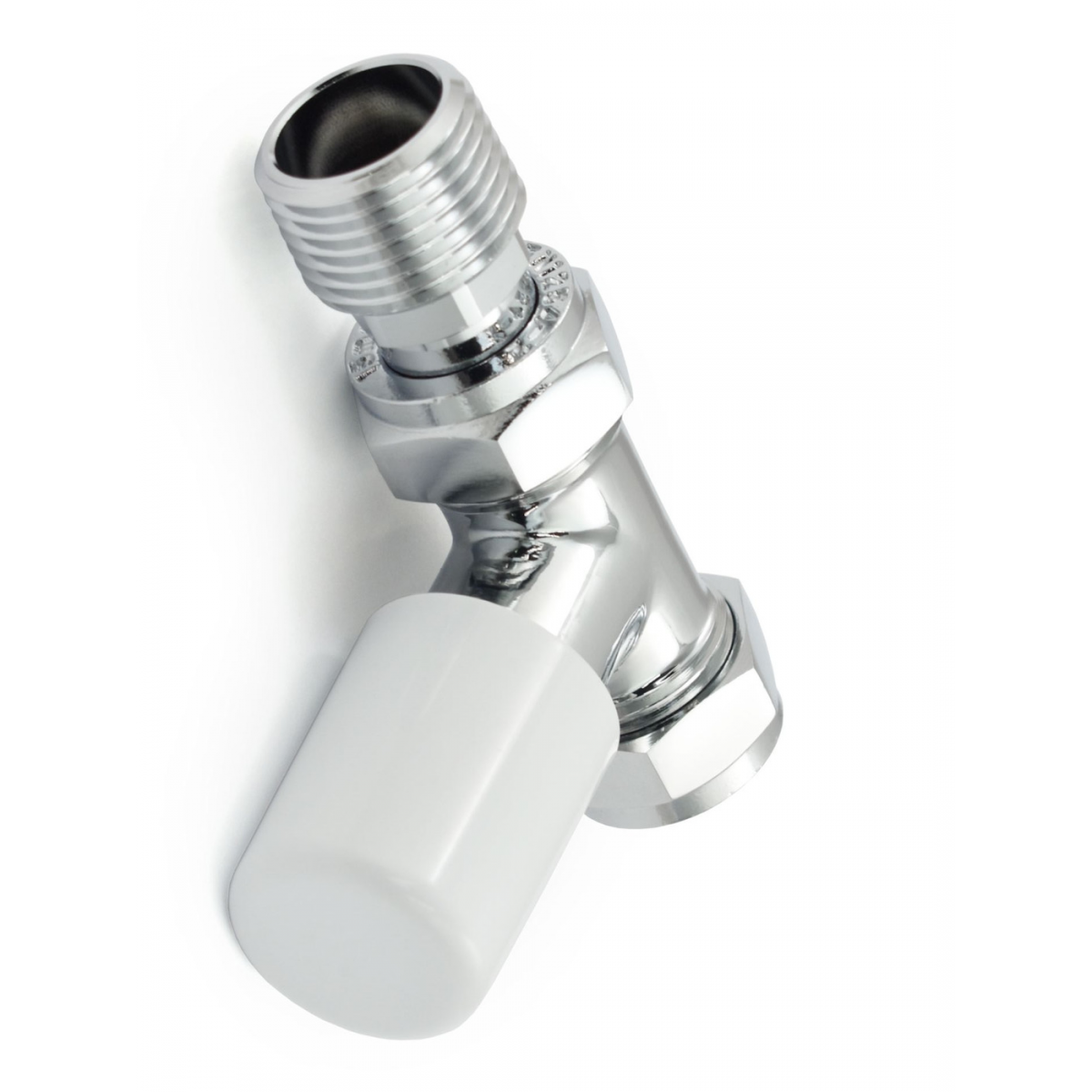 Bexley Straight TRV - White & Chrome