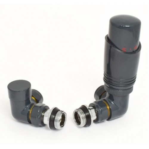 Delta Corner TRV - Anthracite - Modern Thermostatic Radiator Valves