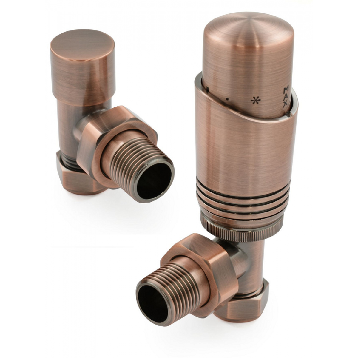 Delta Angled TRV - Antique Copper