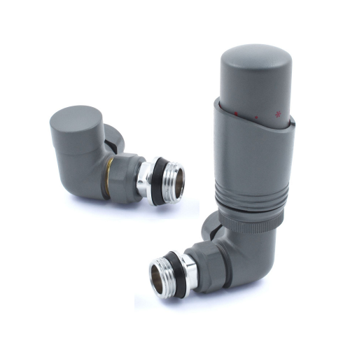 Delta Corner TRV - Gunboat Grey - Modern Thermostatic Radiator Valves