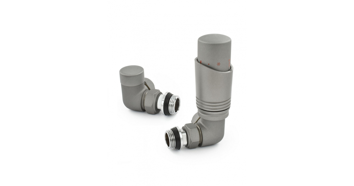 Delta Corner Thermostatic Valve Set - Matte Metallic Grey