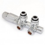Delta Twin Angled TRV - Chrome