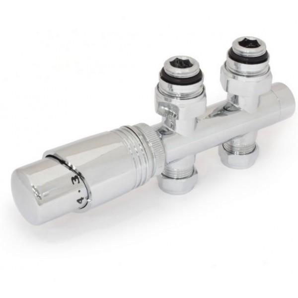 Delta Twin Straight TRV - Chrome