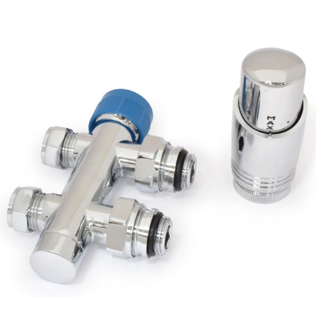 Delta Twin Straight TRV - Chrome