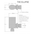Ellipse Angled Manual Valve - Satin Nickel Ellipse Angled Manual Valve - Satin Nickel