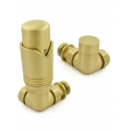 Grosvenor Corner Thermostatic Valve Set - Brushed Brass Grosvenor Corner Thermostatic Valve Set - Brushed Brass