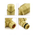 Grosvenor Corner Thermostatic Valve Set - Brushed Brass Grosvenor Corner Thermostatic Valve Set - Brushed Brass