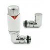 Grosvenor Corner Thermostatic Valve - White & Chrome