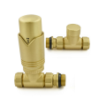 Grosvenor Straight Thermostatic Valve Set - Brushed Brass