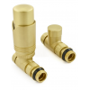 Grosvenor Straight Thermostatic Valve Set - Brushed Brass