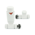 Grosvenor Straight Thermostatic Valve - White & Chrome Grosvenor Straight Thermostatic Valve - White & Chrome