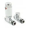 Grosvenor Straight Thermostatic Valve - White & Chrome
