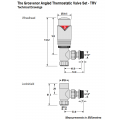 Grosvenor Angled Thermostatic Valve Set - Satin Black