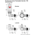 Grosvenor Corner Thermostatic Valve Set - Satin Black